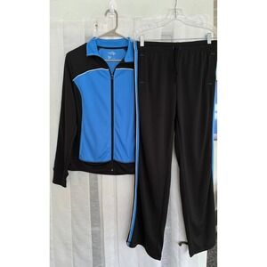 Made for Life Mens Unisex Tracksuit‎ Set Black Blue Quick-Dry Zip Jacket Pants S